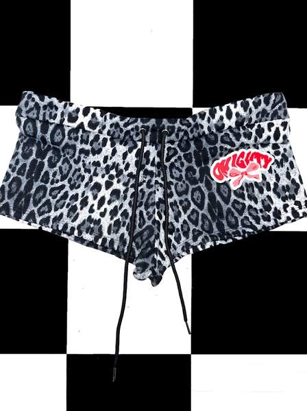 RIBBON BOY SHORT IN SNOW LEOPARD