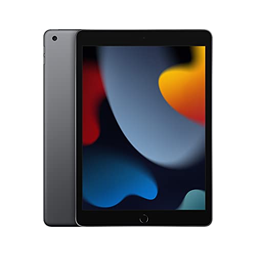 Apple iPad (9th Generation): with A13 Bionic chip, 10.2-inch Retina Display, 64GB, Wi-Fi, 12MP front/8MP Back Camera, Touch ID, All-Day Battery Life – Space Gray - WiFi - 64GB - Space Gray