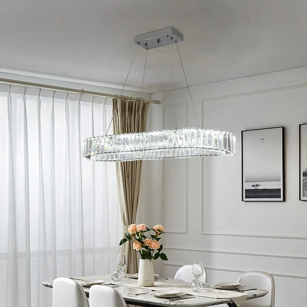 1-Light Crystal LED Chandelier