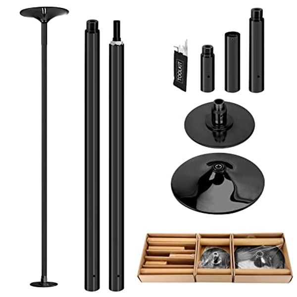 PRIOR FITNESS Premium Dance Pole Removable 45mm Spinning & Static Dancing Pole Heavy-Duty Steel Pole Dancing Pole, Adjustable Height Professional Grade Excellent for Home Exercise Club Gym