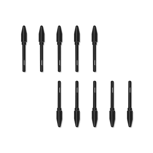 HUION 10 Pack Replacement Nibs PN04 for Drawing Tablet PW100 Stylus, Suitable for H610 ProV2/H640P/H950P/H1060P/HS610/H1161/H320M/HS64
