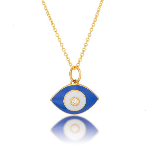Enamel Evil Eye Necklace