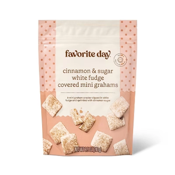 Cinnamon & Sugar White Fudge Covered Mini Grahams - 8.5oz - Favorite Day™