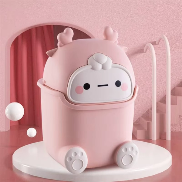 Kawaii Mini Trash Can Desktop Garbage Bin Home Office Rubbish Bin Cartoon Cute Waste Dustbin Household Kids Room Decoration - AliExpress 