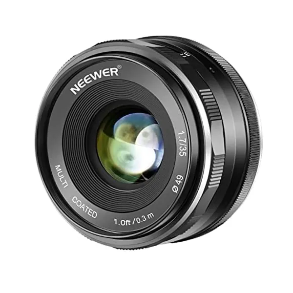 
                            Neewer 35mm F1.7 Large Aperture APS-C Manual Focus Prime Fixed Lens, Compatible with Canon EF-M EOS-M Mount Mirrorless Cameras, Including Canon EOS M M2 M3 M5 M6 M10 M50 M100, M200 etc
                        