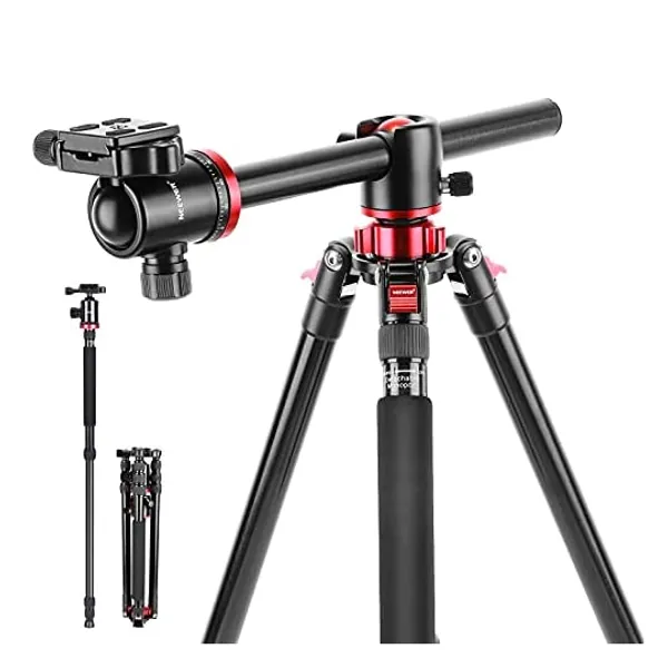 
                            Neewer Camera Tripod Monopod with Rotatable Center Column for Panoramic Shooting - Aluminum Alloy 75 inches/191 Centimeters, 360 Degree Ball Head for DSLR Camera Video Camcorder up to 26.5 pounds
                        