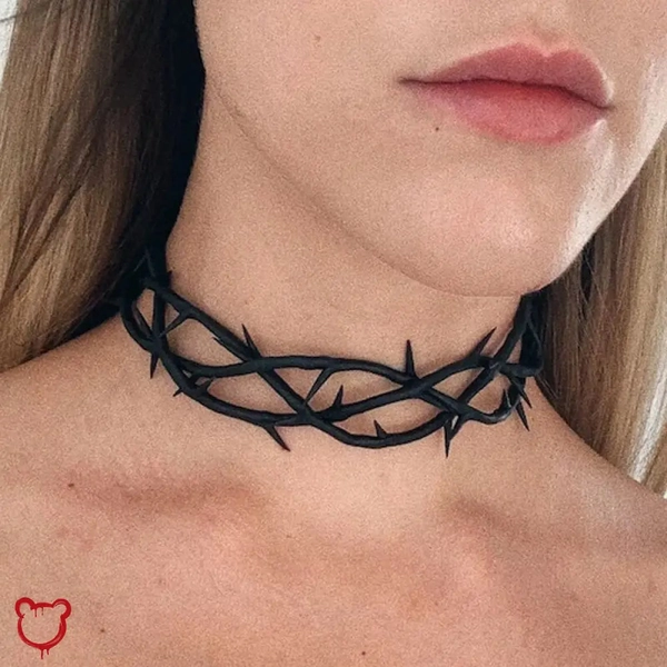 Gothic Thorn Choker - Black