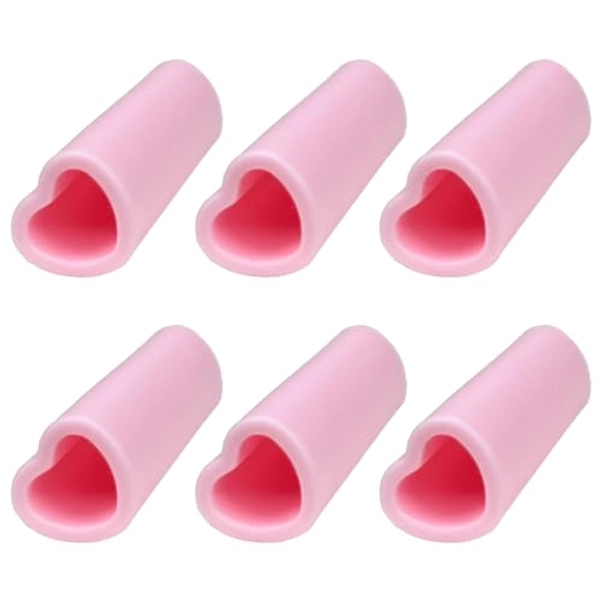 The best MOON Set of Pink Heart Silicone tips for Heart Shaped Stainless Steel Straws Reusable Metal Straws for Valentines day Christmas Birthday gifts