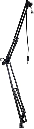 Gator Frameworks Desk-Mounted Broadcast Microphone Boom Stand for Podcasts & Recording (GFWMICBCBM1000) - 1000 Series