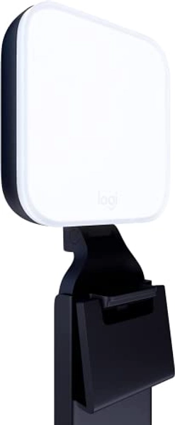 Logitech for Creators Litra Glow Premium LED Streaming Light with TrueSoft, adjustable monitor mount, brightness & color temp settings, desktop app control for PC/Mac - Graphite