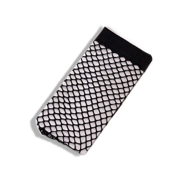 Fishnet Transparent Stockings - One Black / One Size