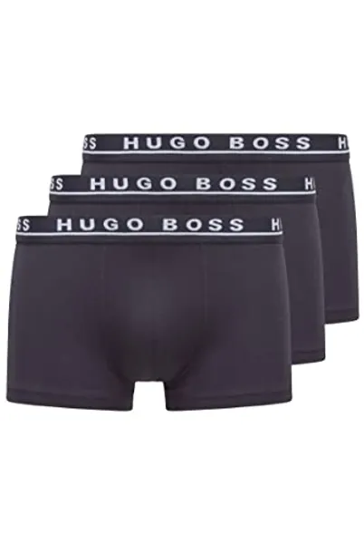 BOSS Herren Trunk 3P CO/EL Dreier-Pack Boxershorts aus Stretch-Baumwolle mit Logos am Bund