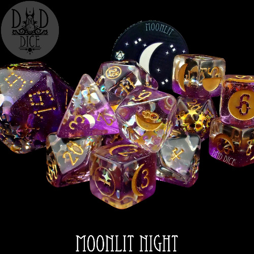 Moonlit Night 12 Dice Set
