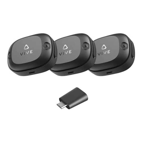 Vive Ultimate Tracker 3 Pack + Dongle— Full-Body Tracking for VR