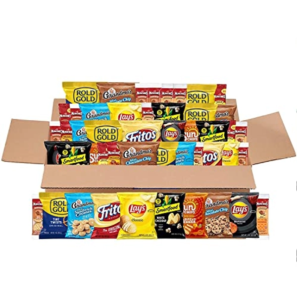Frito-Lay Sweet & Salty Snacks, Variety Mix of Cookies, Crackers, Chips & Nuts, (Pack of 50)