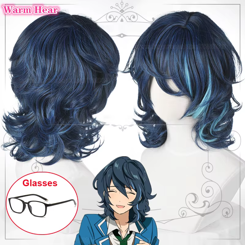 Perruque Cosplay Tsumugi Aoba ES avec Bonnet, Cheveux à Reflets Bl192., Degré de Chaleur, ixd'Halloween - AliExpress 200000532