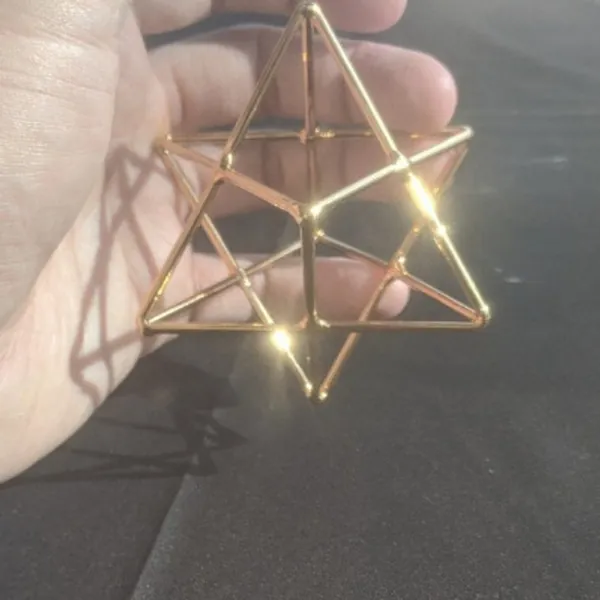 3 Star Tetrahedron 24k Gold Plated Altar Size Merkaba | Etsy UK