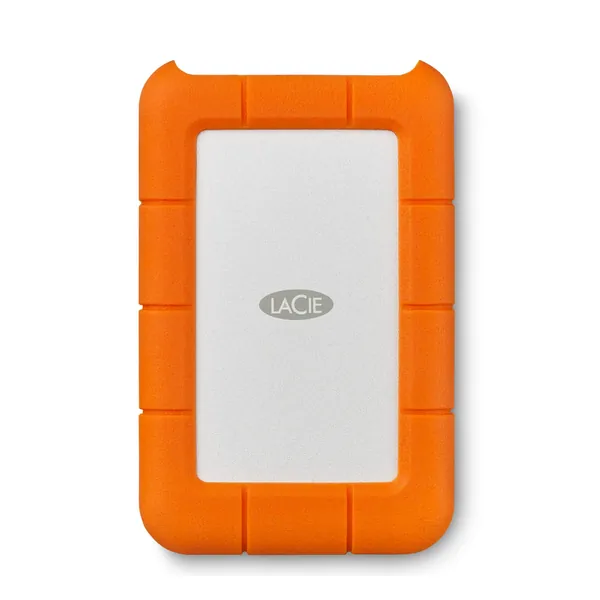 LaCie Rugged Mini, 5TB, 2.5", Portable External Hard Drive, for PC and Mac, incl. USB-C w/o USB-A cable, Shock, Drop and Pressure Resistant, 2 year Rescue Services (STJJ5000400)
