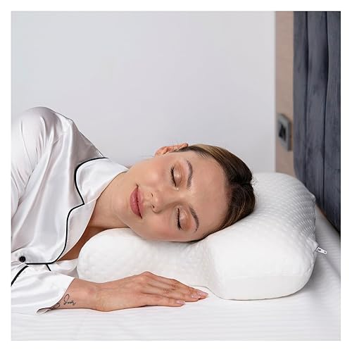 CASAROL Dual Side Beauty Pillow. 2 in 1 Anti Aging and Anti Wrinkle and Face Pillow. Memory Foam for Neck and Shoulder Pain. Cervical Support. for Back and Side Sleepers. (BP) - BP
