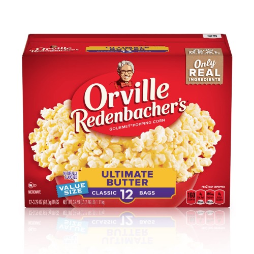 Orville Redenbacher's Ultimate Butter Microwave Popcorn, (12 Count of 3.29 oz Bags) 39.49 oz - 