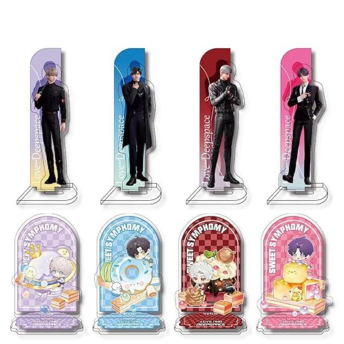 2pcs Love and Deepspace Acrylic Stand Rafayel Xavier Zayne Qinche Acrylic Stand Merch Accessory Collectible Desktop Decorations Gift for Fans (Qinche) - Qinche