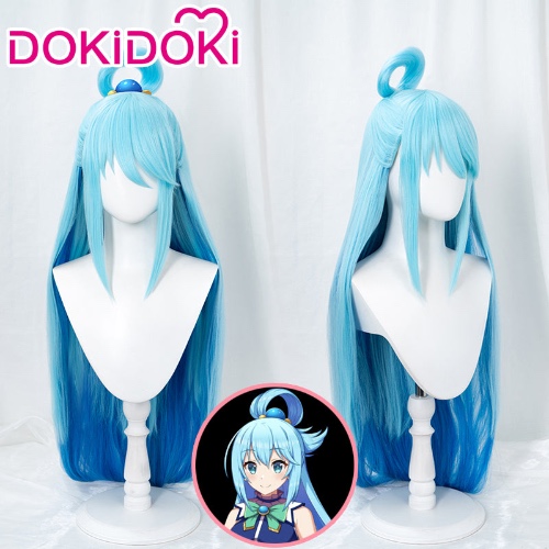DokiDoki Anime God's Blessing on This Wonderful World! Cosplay Aqua Wig / Headwear Long Blue konosuba | Aqua Wig Only-PRESALE