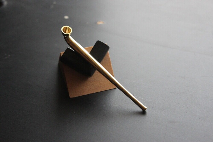 Iizuka metal Brass Japanese smoking pipe Kiseru 115mm Nobe kiseruUSA