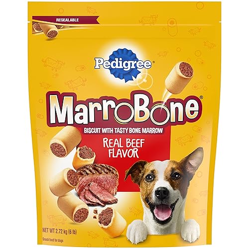 Pedigree Dry Dog Treats MarroBone Real Beef Flavor, 6 lb. Bag - Beef - 6 Pound (Pack of 1)