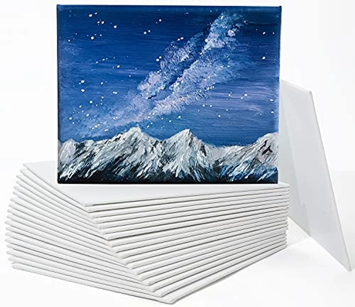 Painting Canvas Panels, Ohuhu 20 Pack 8x10 Inch Canvas Boards Canvases 100% Cotton, Acid Free Primed Canvas Panel, Artist Canvas Boards for Students & Kids, Art Workers, Professional Choice