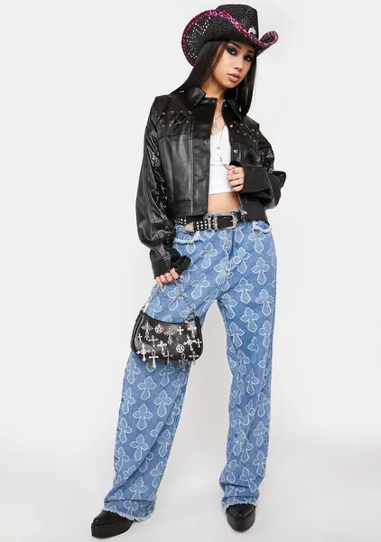 Cry Your Heart Out Vegan Leather Jacket | Small