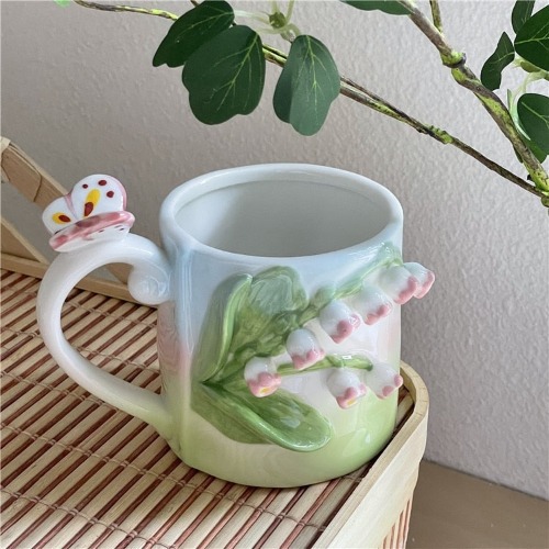 Floral Handpainted Mugs - Windbell flowers
