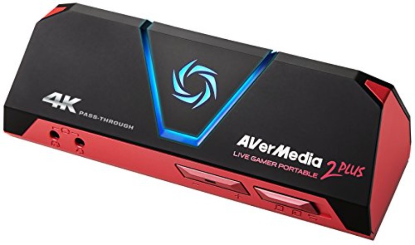 AVerMedia GC513 Live Gamer Portable 2 Plus - 4K Pass-Through Capture Card for Game Streaming, Full HD 1080p60 Recording & Content Creation on Windows 11 and MacOS 10.13 or Later - 1080p60 PC/PC Free