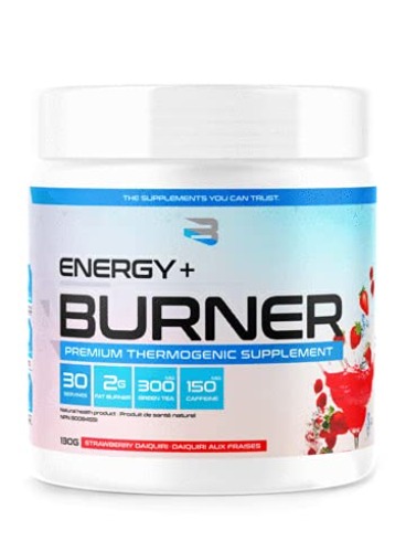 Believe Supplements Energy Burner: Maximize Fat Metabolism, Muscle Recovery, and Performance - Boost Endurance, Reduce Fatigue, and Enhance Alertness for Intense Workouts! (Strawberry Daiquiri) - Strawberry Daiquiri