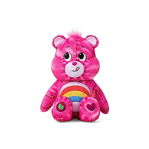 Care Bears 14" Medium Plush - Cheer Bear - New Denim Design - Soft Huggable Eco-Friendly Material!