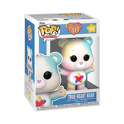 Funko Pop! Animation: Care Bears 40th Anniversary - True Heart Bear with Translucent Glitter Chase (Styles May Vary) - One Size
