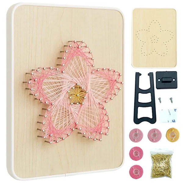 BAZIMA DIY String Art Kit for Beginner, DIY Cherry Blossoms Craft Kit,Unique Gift,Craft Kit for Holidays - 