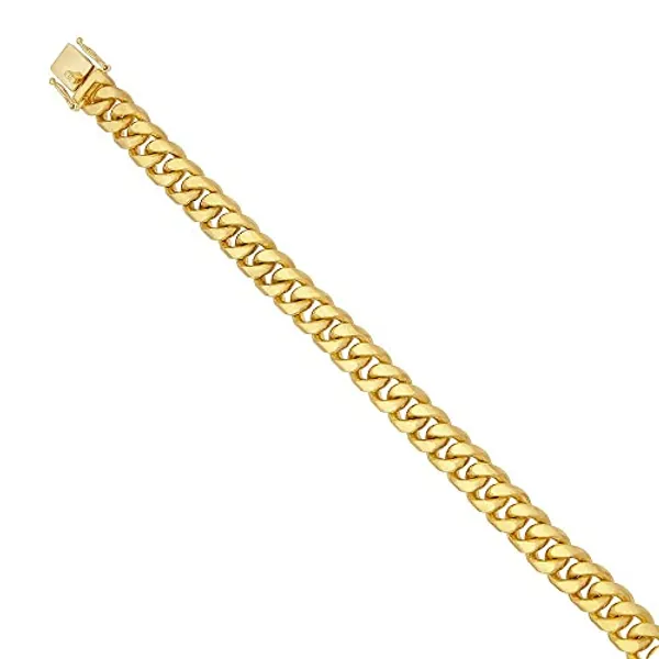 Jewelplus 24k Yellow Gold 12.0mm Solid Cuban Curb Link Chain Necklace - 16"