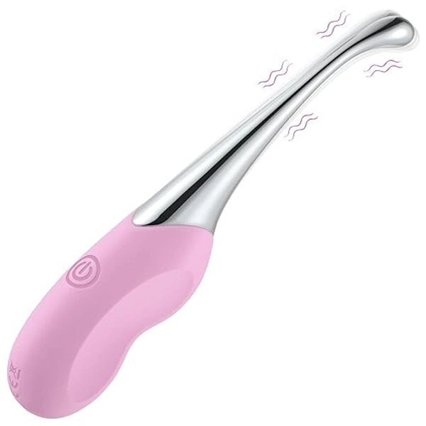 Thin Vibrator Sex Toy, G Spot Vibrator with 10 Vibrating Mode,Finger Clitoris Vibrator Stimulator for Female Sex Toys, Womens Sex Vibrator for Couples Sex Games, Waterproof & Rechargeable Quiet Femal