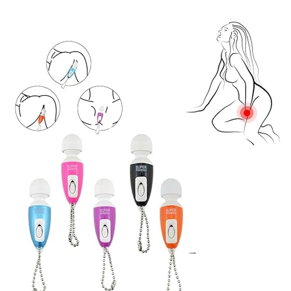 Mini Wand Vibrator, Powerful G Spot Clit Vibrator Massager Sex Toys for Women Couple, Quiet & Small Female Clitoris Vibrators Stimulation, Dildo, Small Cordless Hand-held Massager Wand (Orange)