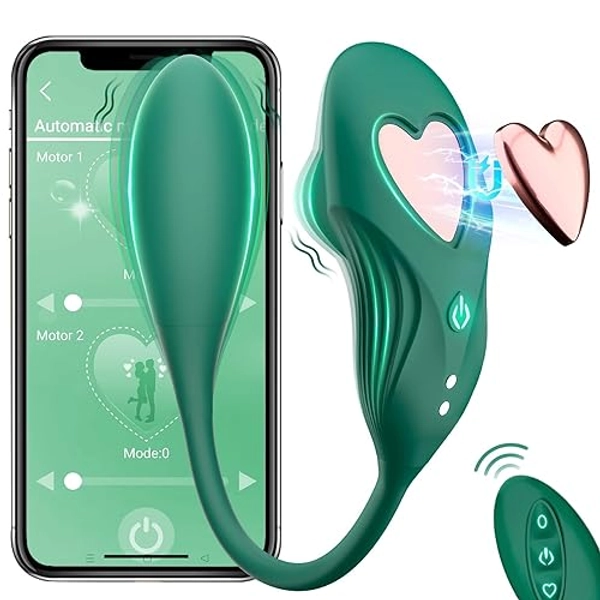 Remote Control Vibrator Adult Sex Toys, G Spot APP Vibrators with 10 Vibrating Modes Clit Mini Egg Panty Vibrator Magnetic Wearable Dildo for Women Beginner Anal Play Waterproof Sex Machine