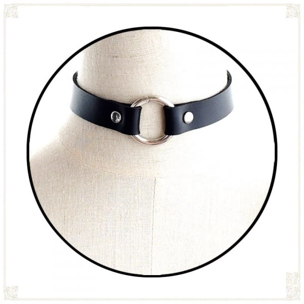 [$7.60]Gothic Punk Lolita Metal Loop Choker