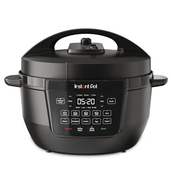 Instant Pot RIO Wide Base, 7.5 Quarts, Large Searing Base, WhisperQuiet Steam Release, 7-in-1 Electric Multi-Cooker, Pressure Cooker, Slow Cooker, Rice Cooker, Steamer, Sauté, Yogurt & Warmer