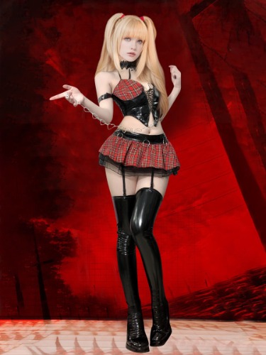 Anime Misa Plaid Skirt Set