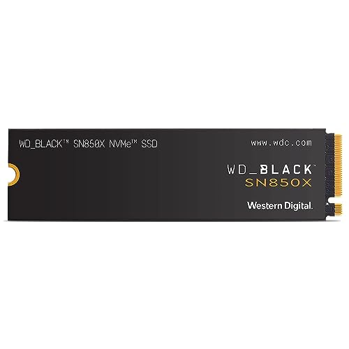 WD_BLACK 1TB SN850X NVMe Internal Gaming SSD Solid State Drive - Gen4 PCIe, M.2 2280, Up to 7,300 MB/s - WDS100T2X0E - 1TB - SN850X - Up to 7,300 MB/s - SSD