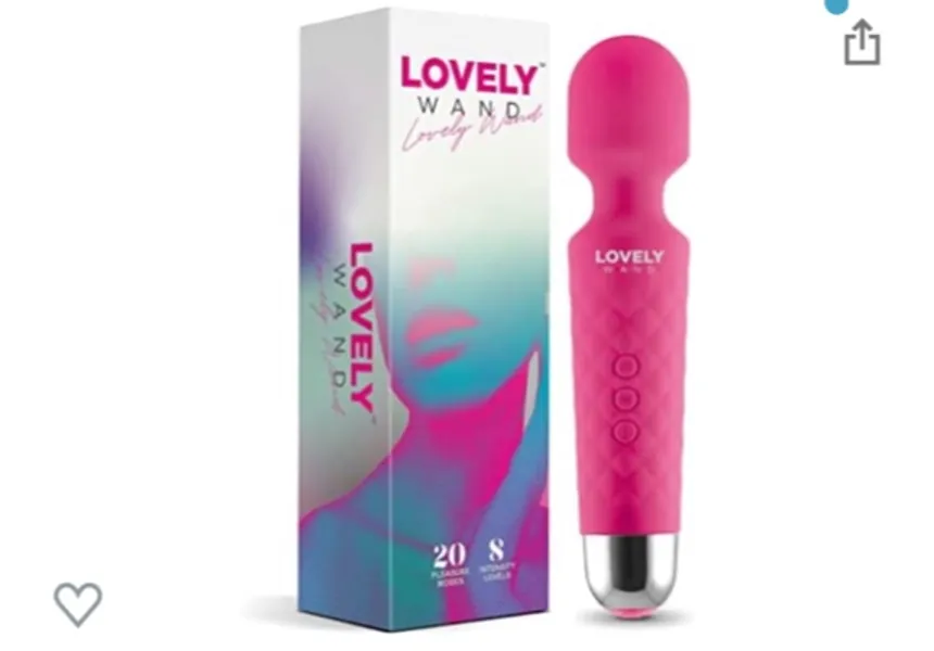 Vibrator for Women - Powerful Electric Personal Wand Massager, Dildo, G Spot - Waterproof, Quiet, Wireless - 20 Vibration Modes & 8 Speeds - Adult Female Sex Toy Massage - Lovely Wand (Pink)