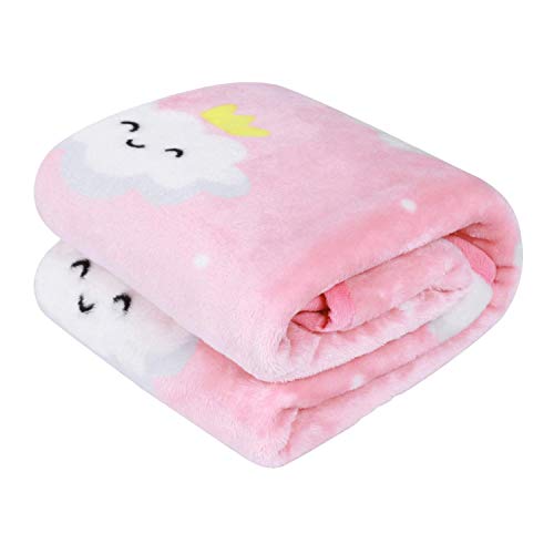 TILLYOU Toddler Blanket for for Boys Girls, Flannel Fuzzy Baby Blanket for Boys Girls, 40x50 Inches, Pink Cloud - Pink Cloud - 40x50 Inch (Pack of 1)