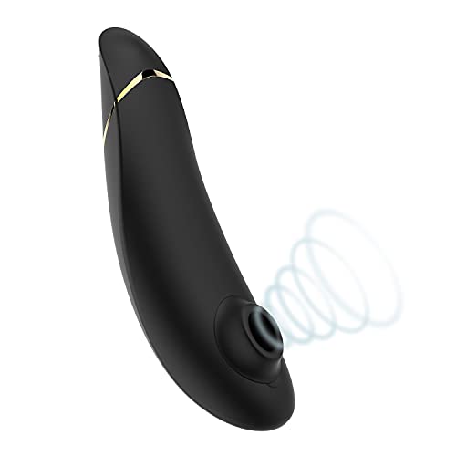 Womanizer Premium 1 Stimulateur clitoridien - Suceur de clitoris avec Autopilot et Smart Silence - Vibromasseur étanche avec 12 niveaux de puissance - Stimulateur clitoridien pour femme et couple - Black Gold