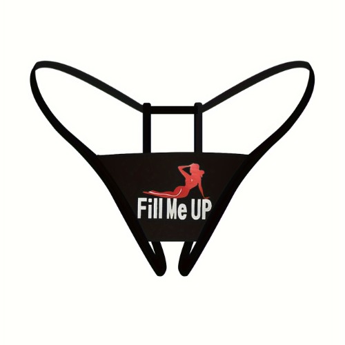 Hot Red Beauty Print Open Crotch Thongs