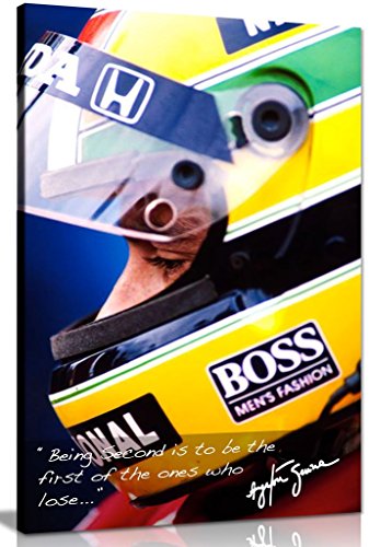 Ayrton Senna Quote F1 Canvas Wall Art Picture Print (24x16in) - A2 61x41 cm (24x16in)