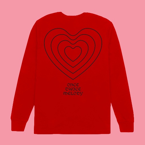 OTM Heart Red Long Sleeve Tee | Small